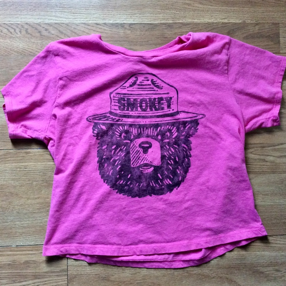 Smokey the Bear Hot Pink T shirt